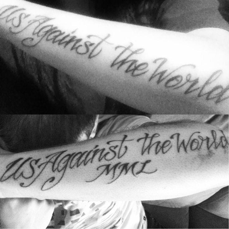 Matching With Bf Us Against The World Mine World Tattoo