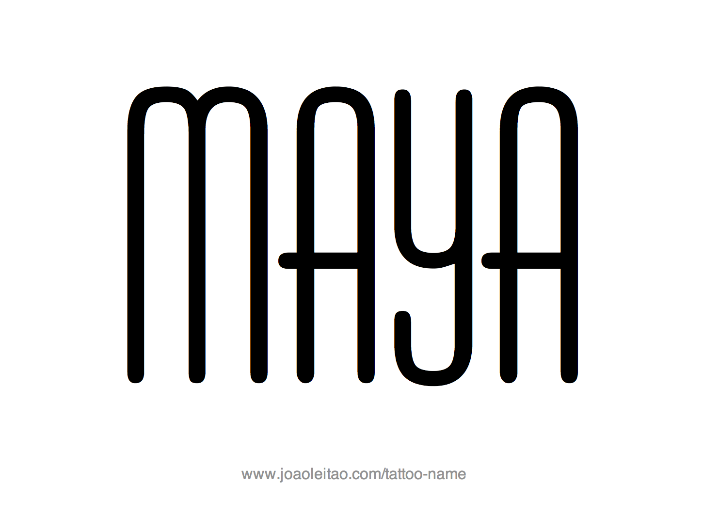 Maya Tattoo Name