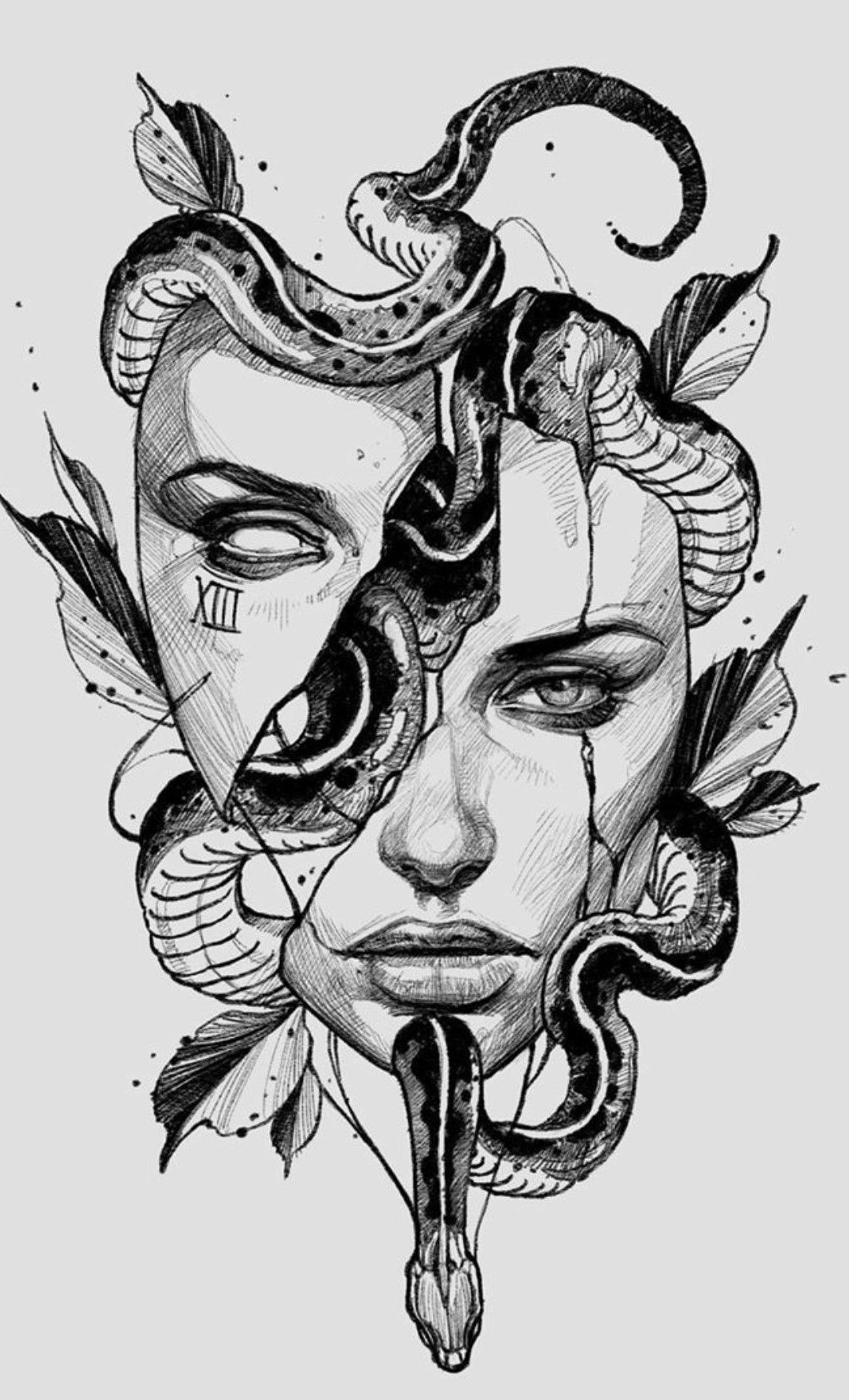 Medusa Drawing Tattoo Sketches Tattoo Drawings Body Art Tattoos