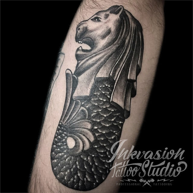 Merlion Sg 50 Tattoo Singapore Artist Philip At Http Www