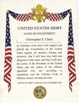 Military Oath Of Enlistment