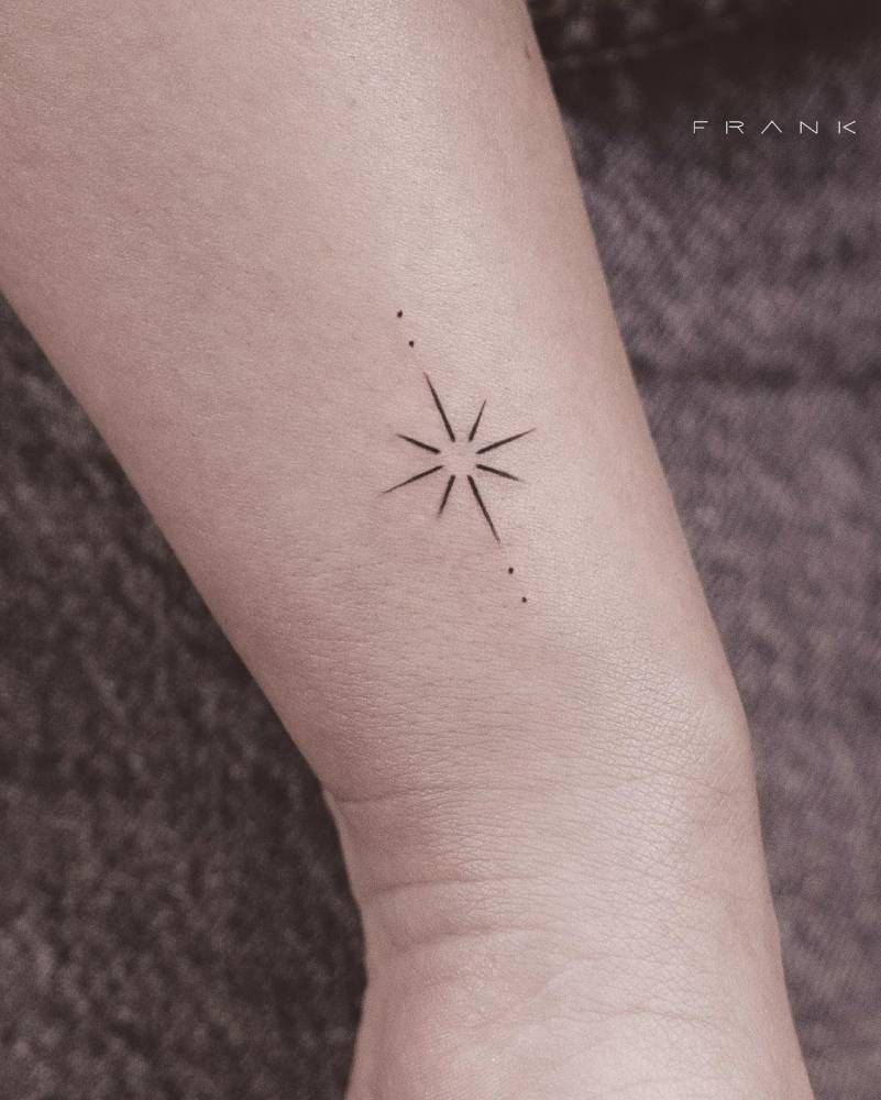 Minimalist North Star Tattoo On The Wrist Star Tattoos North Star Tattoos Star Tattoo Meaning