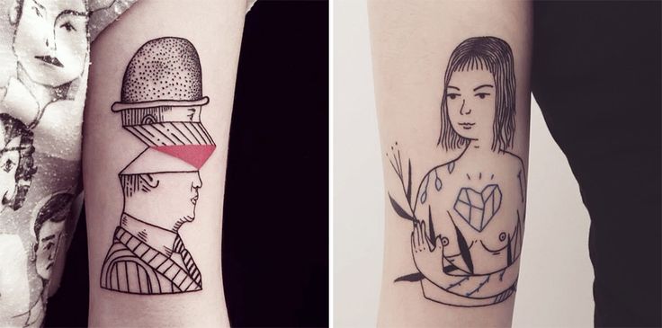 Minimalist Tattoos Artists You Ll Love Modern Art Tattoos Abstract