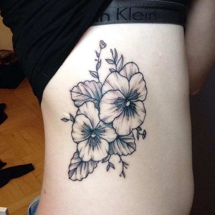 My First Tattoo Pansies By Caroline Salinas Miks Tattoo Copenhagen