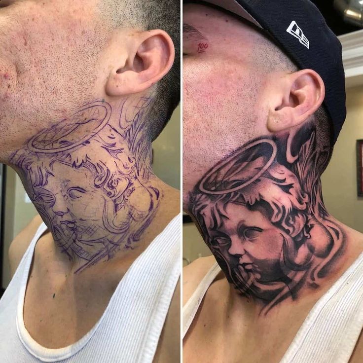 Neck Tattoos Designs For Men Neck Tattoo Neck Tattoo For Guys Hand