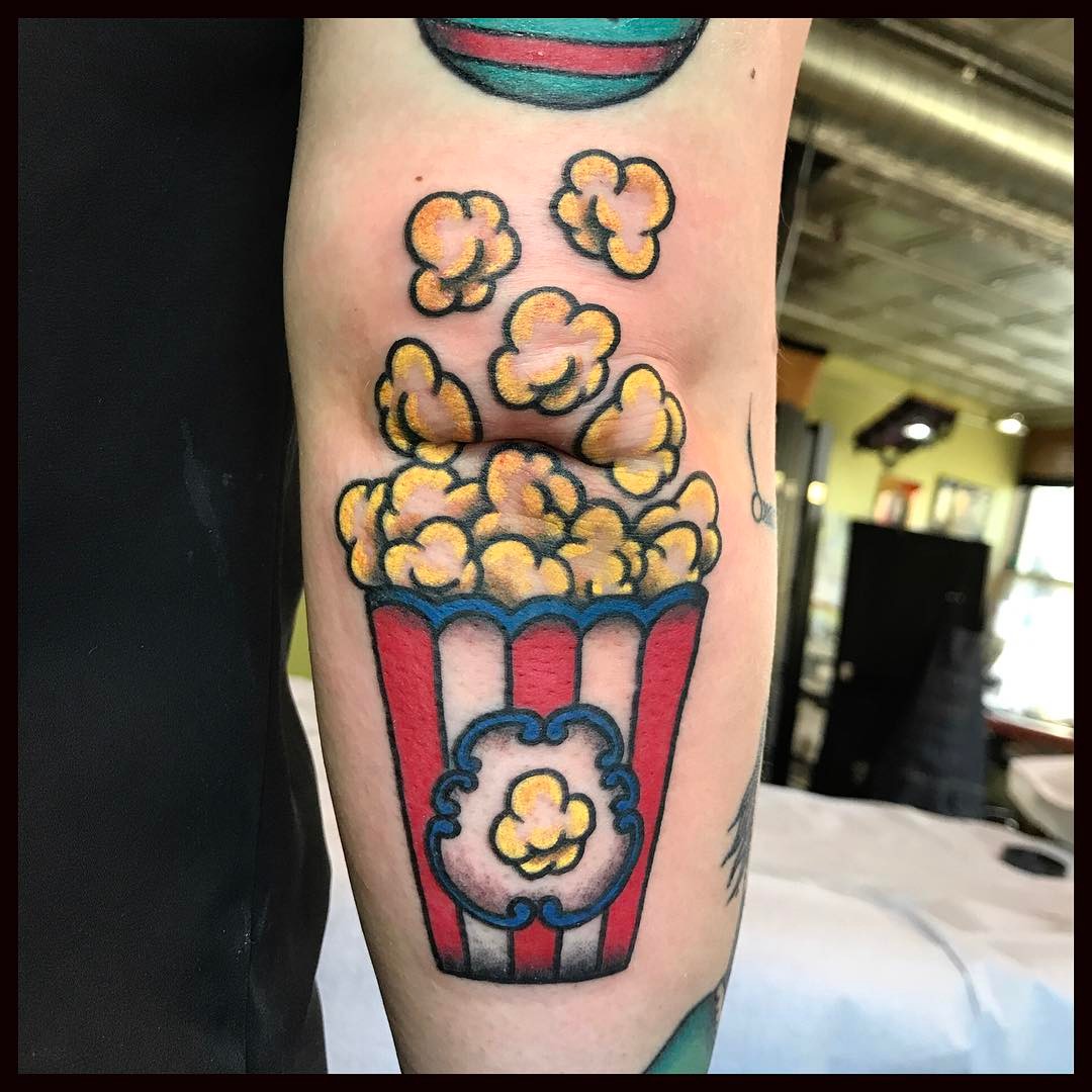 Perfectly Puffed Popcorn Tattoos The Tattooed Archivist