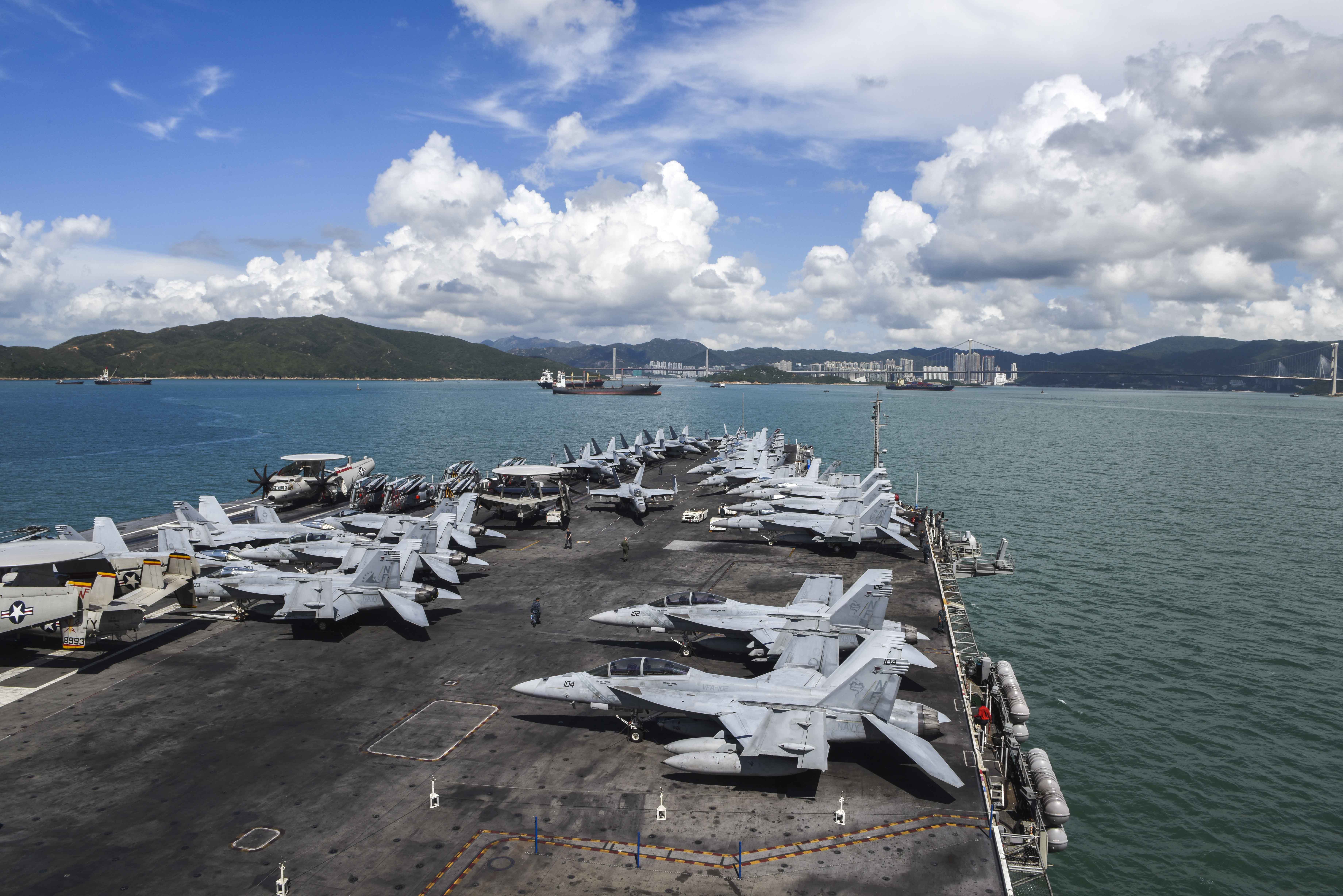 Picture Of The Day Hornets In Hong Kong Uss Ronald Reagan Cvn 76 Fighter Sweep