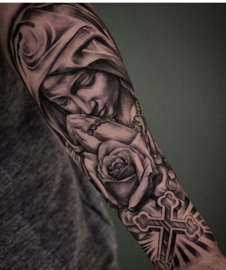 Pin By Esck On Black And Gray Mother Mary Tattoos Virgin Mary Tattoo Mary Tattoo