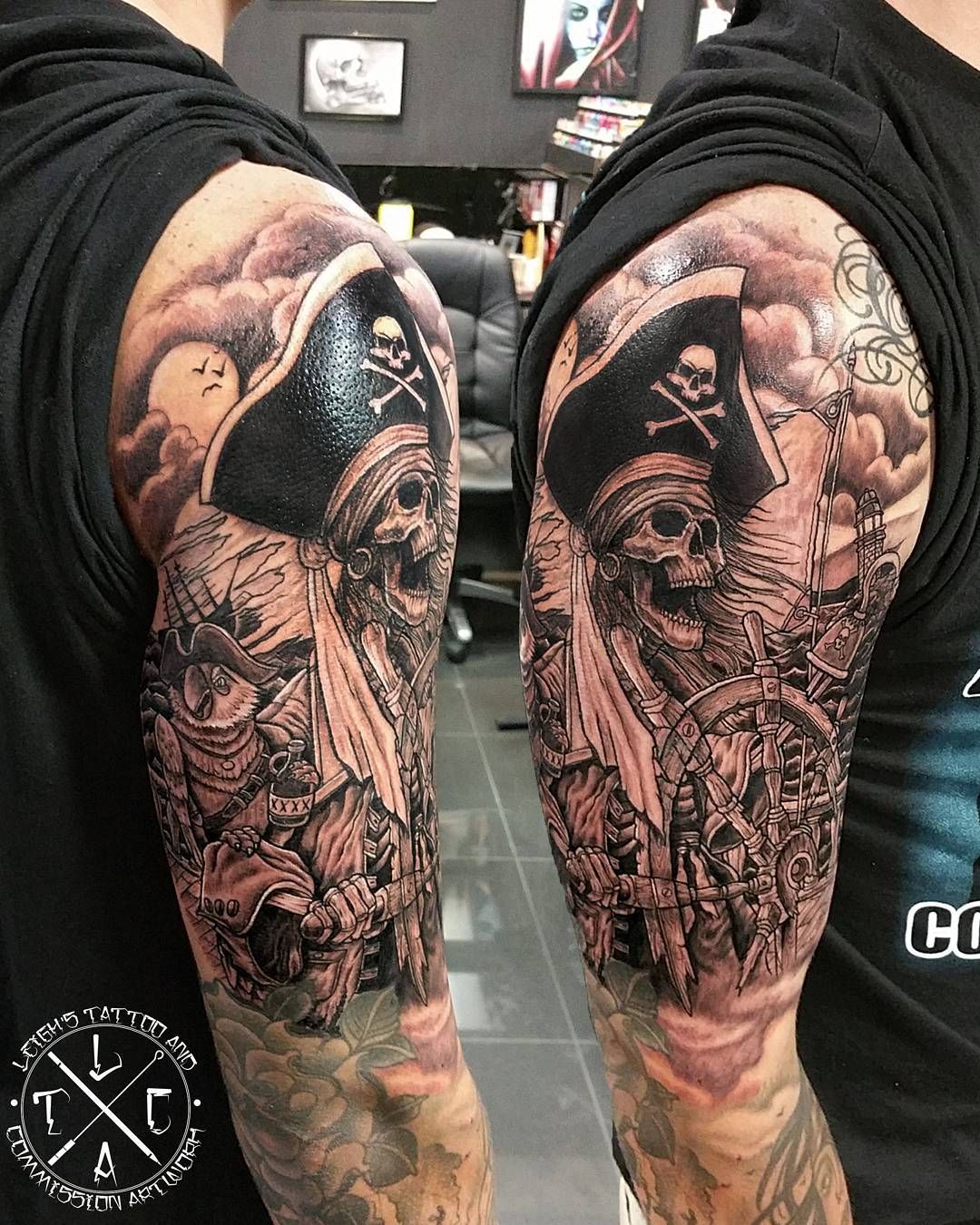 Pin By Jon Krempasky On Pirates Pirate Skull Tattoos Pirate Tattoo