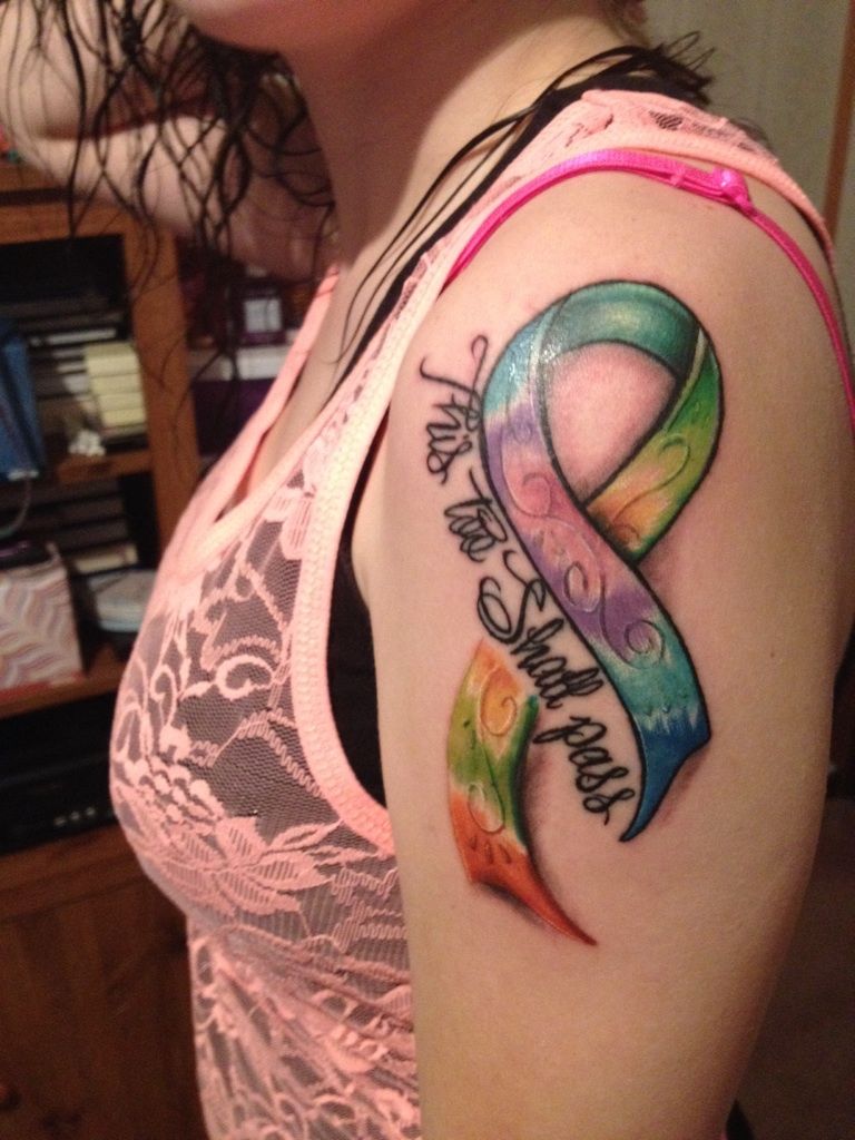 Pin By Nadine Tessier On Projet Tattoo Cancer Ribbon Tattoos