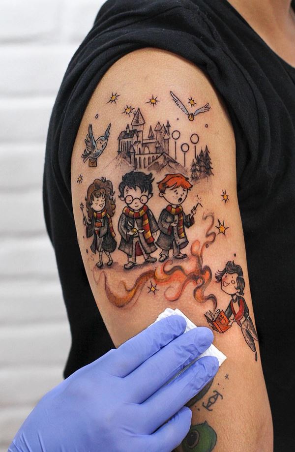 Pin By Paola O On Tatuaggi Sock Tattoo Harry Potter Tattoos Harry