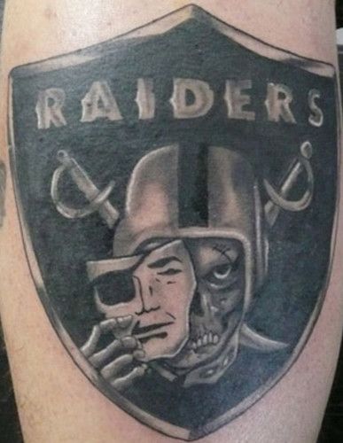 Pin By Sam Diaz On Tattoos Raiders Tattoos Raider Nation Face Tattoos