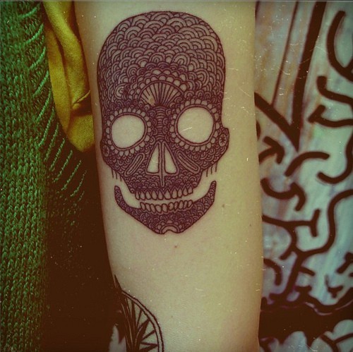 Pin On Best Black Ink Skull Tattoo Ideas