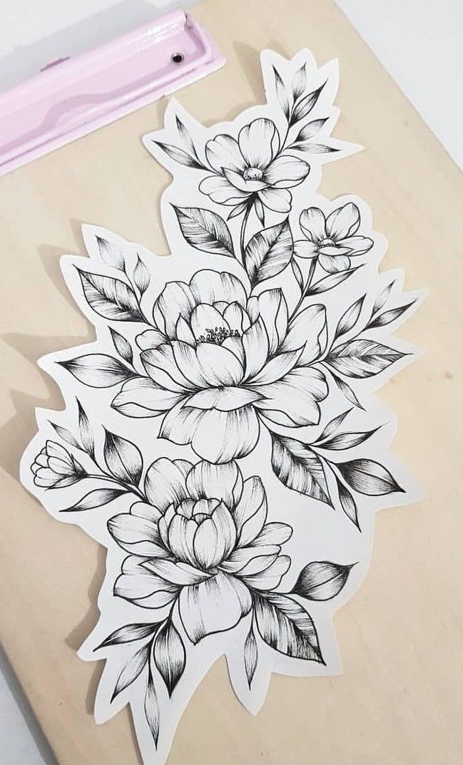 Pin On Mis Tattos Flower Tattoo Designs Flower Sketches Flower