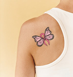 Pink Ribbon Butterfly Tattoo Designs: Elegance and Awareness