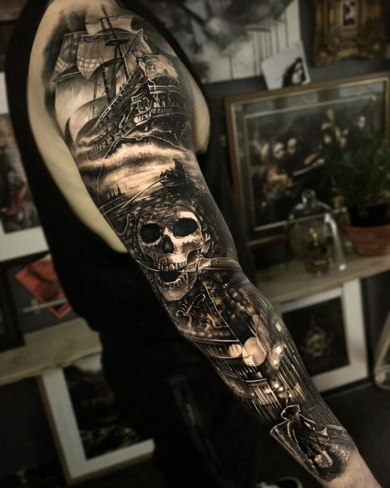 7 Amazing Pirate Tattoo Sleeve Ideas You'll Love