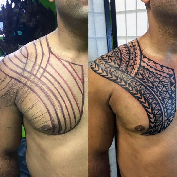 Polynesian Chest Tattoo Designs Awesome Tattoo Design Ideas Tribal