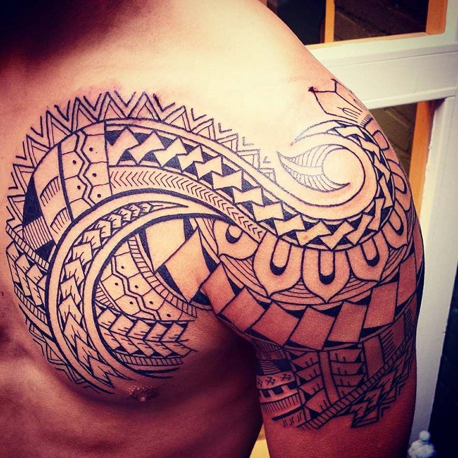 Polynesian Tattoo Design Chest Orval Mccullough