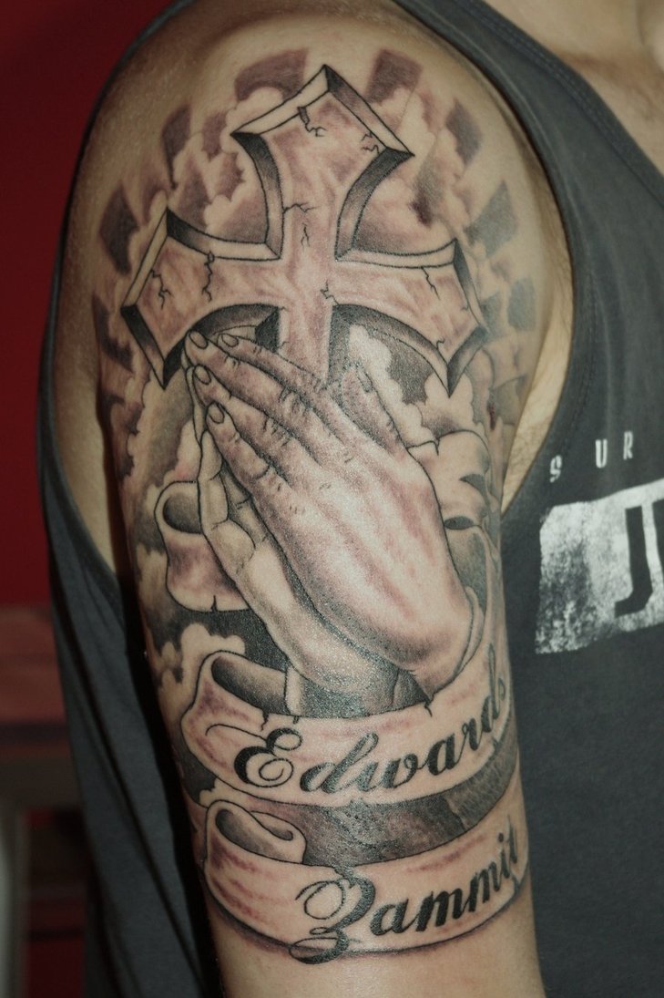 Praying Hands Tattoo Designs For Men