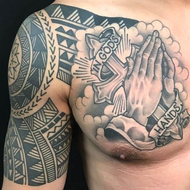 5 Stunning Praying Hands Tattoo Designs for Your Chest