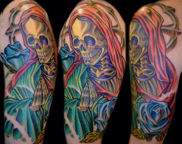 Praying Skull Tattoo Designs