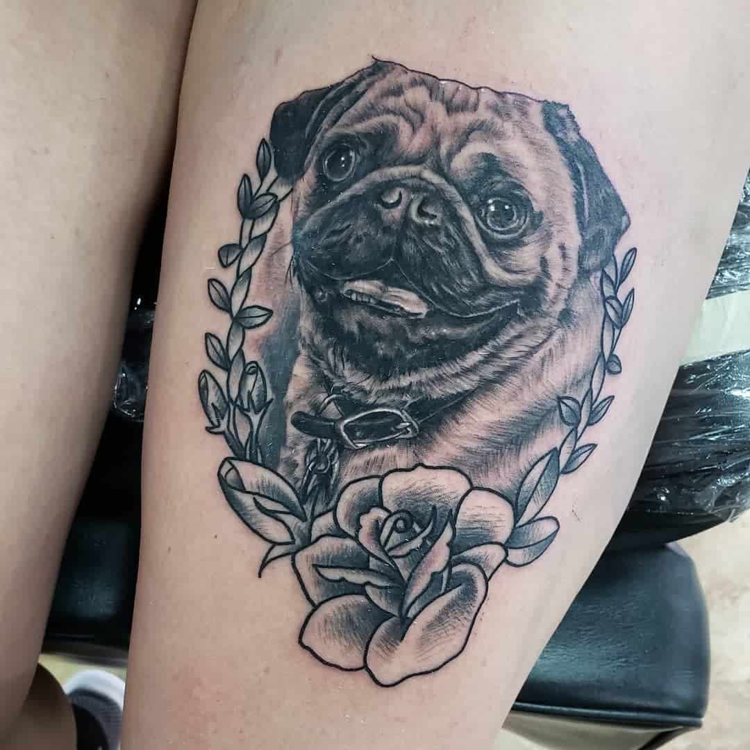 Pug Dog Tattoo Designs