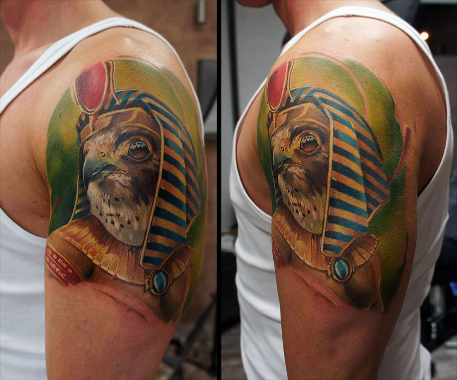 Ancient Egyptian Ra Tattoo Design Inspiration