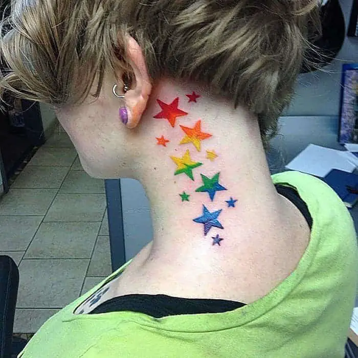 7 Vibrant Rainbow Star Tattoo Ideas for You