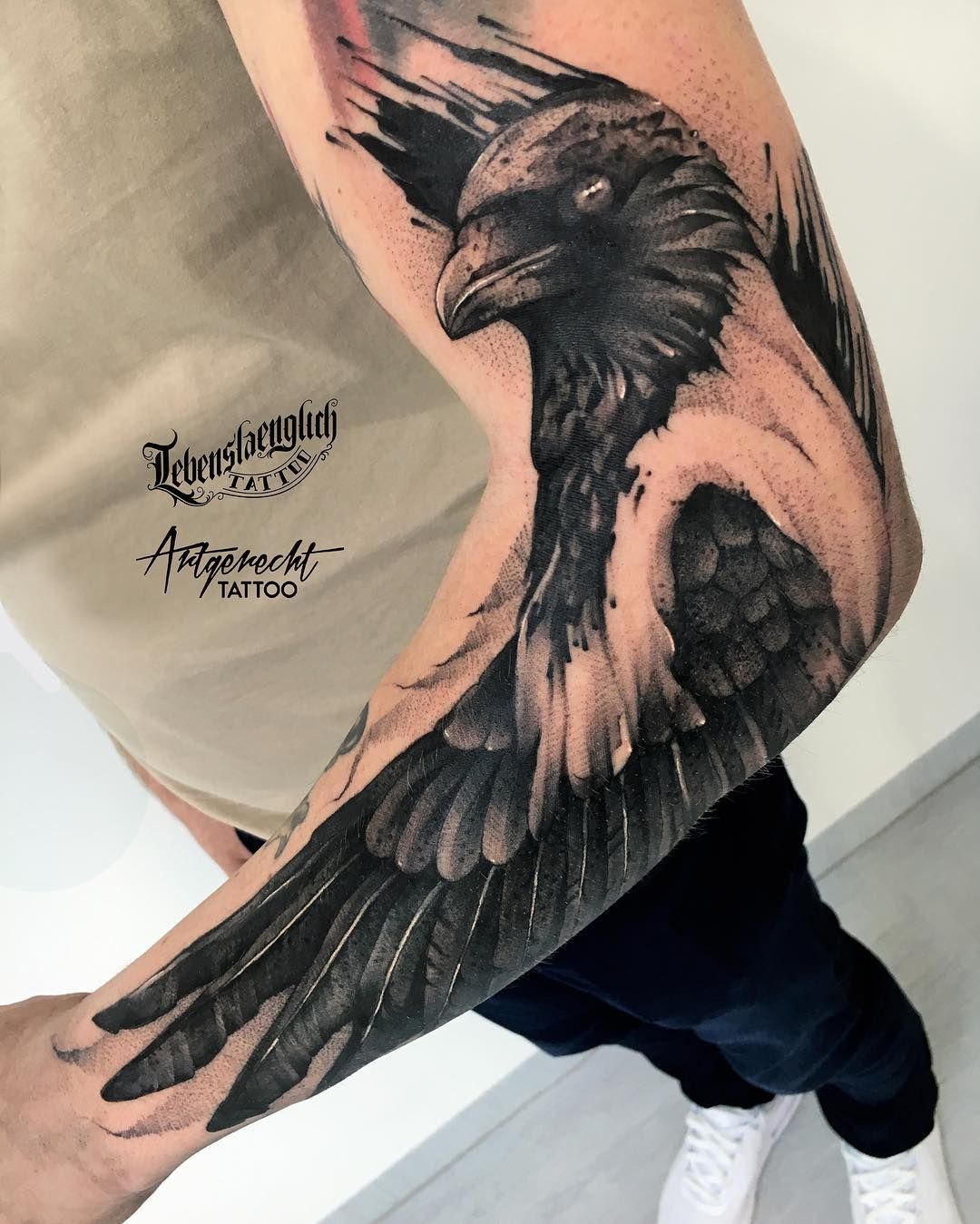 Stunning Raven Sleeve Tattoos: Designs and Inspiration