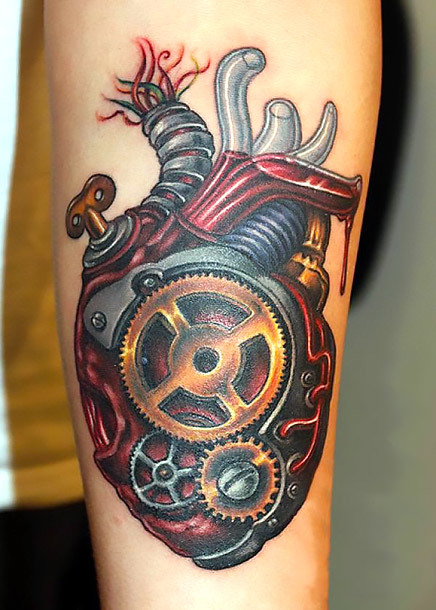 Realistic Steampunk Heart Tattoo Jpg 550 527 Pixels Steampunk Tattoo Steampunk Tattoo Design