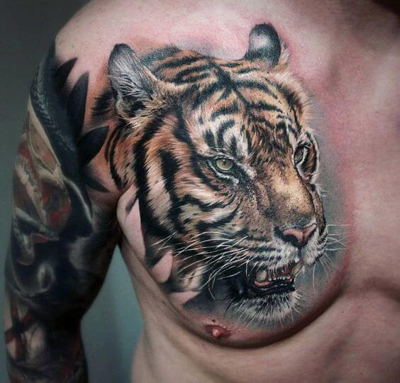 Realistic Tiger Head Tattoo On Foot Men Tiger Tattoos Tiger Tattoo