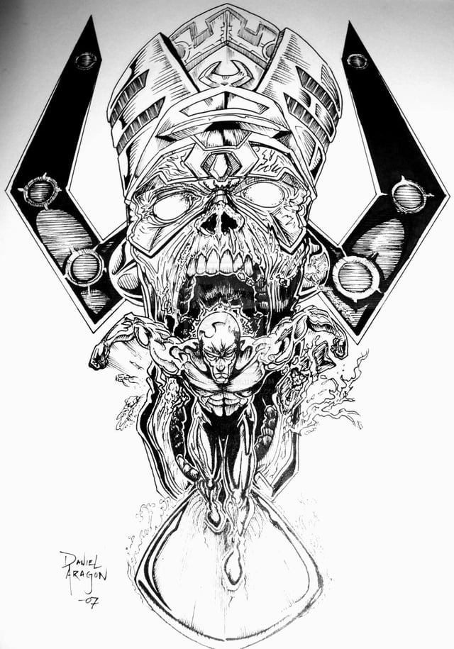 Really Sick Silver Surfer Tattoo Design R Comicbooks