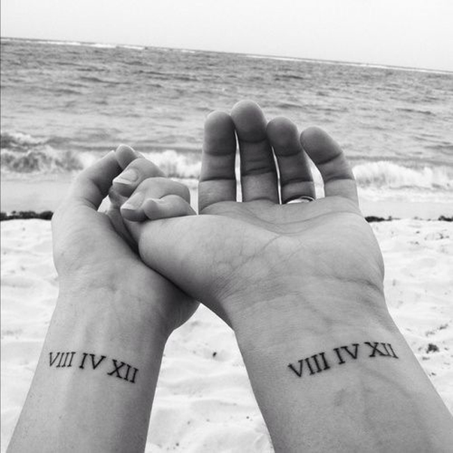 Roman Numeral Wrist Tattoo