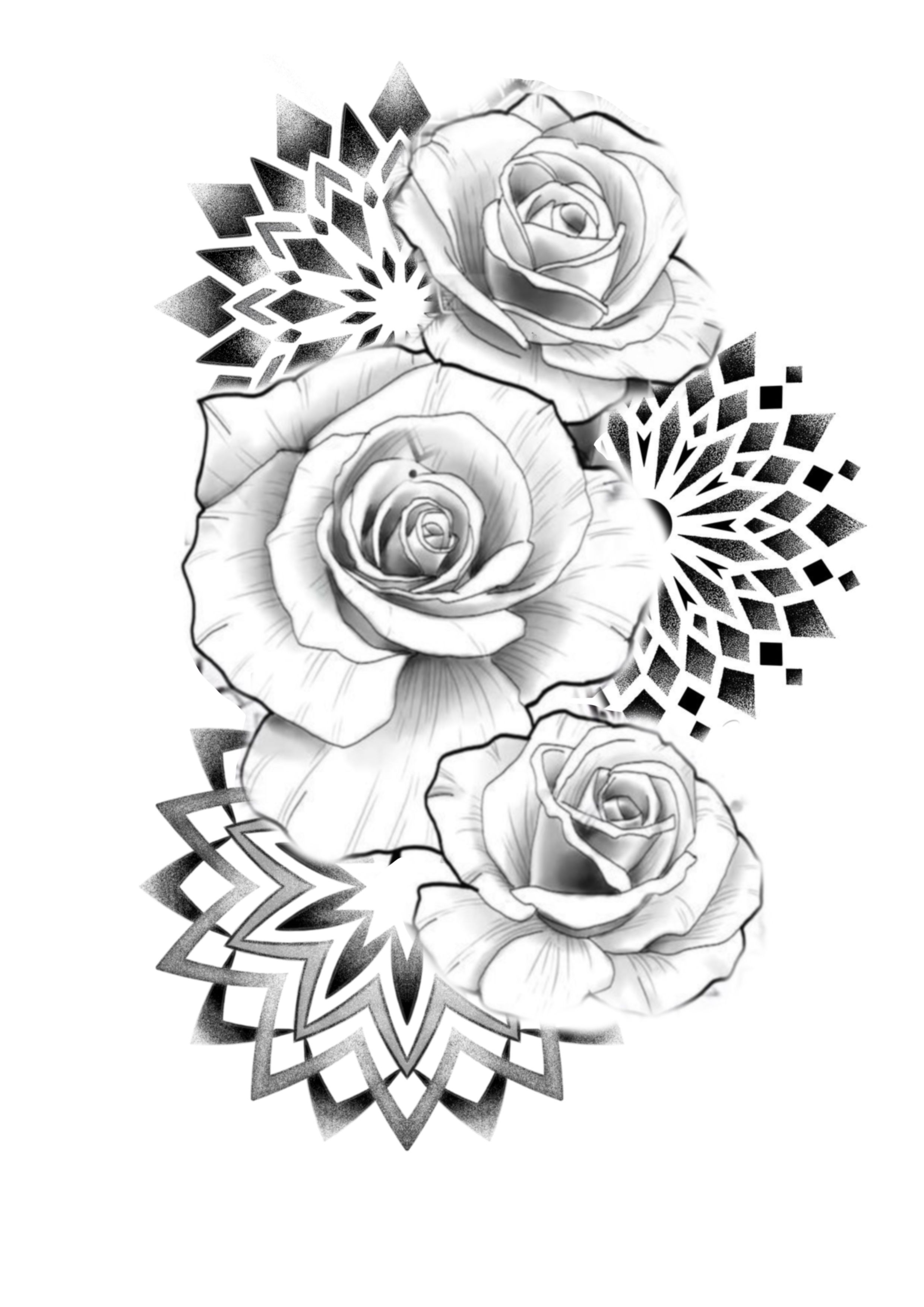 5 Unique Rose & Mandala Tattoo Design Ideas