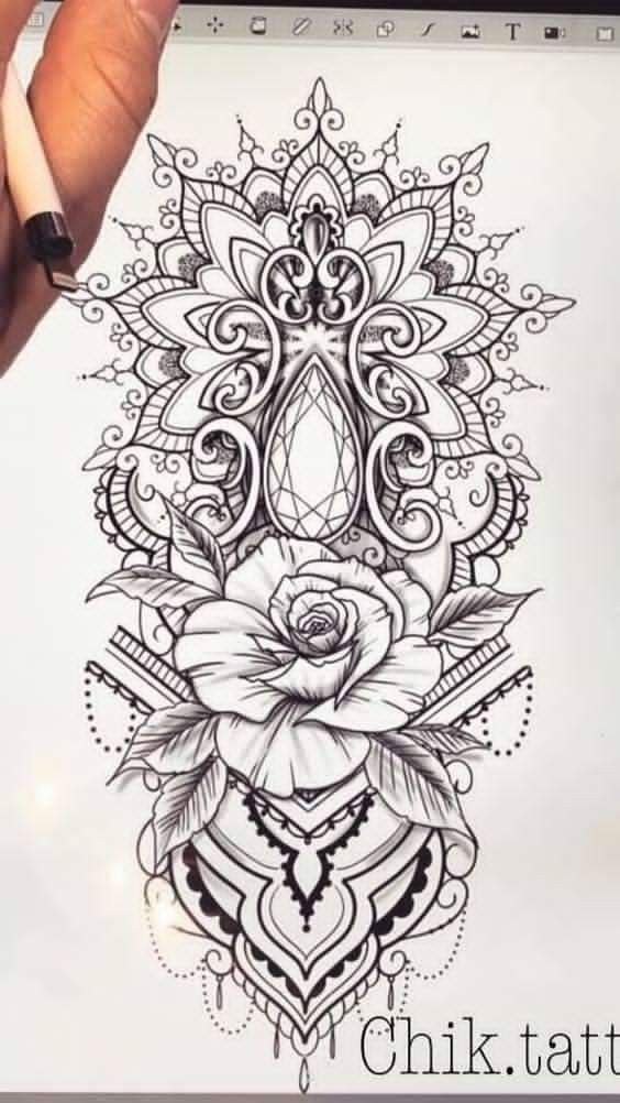 Rose Mandala Tattoo Artofit