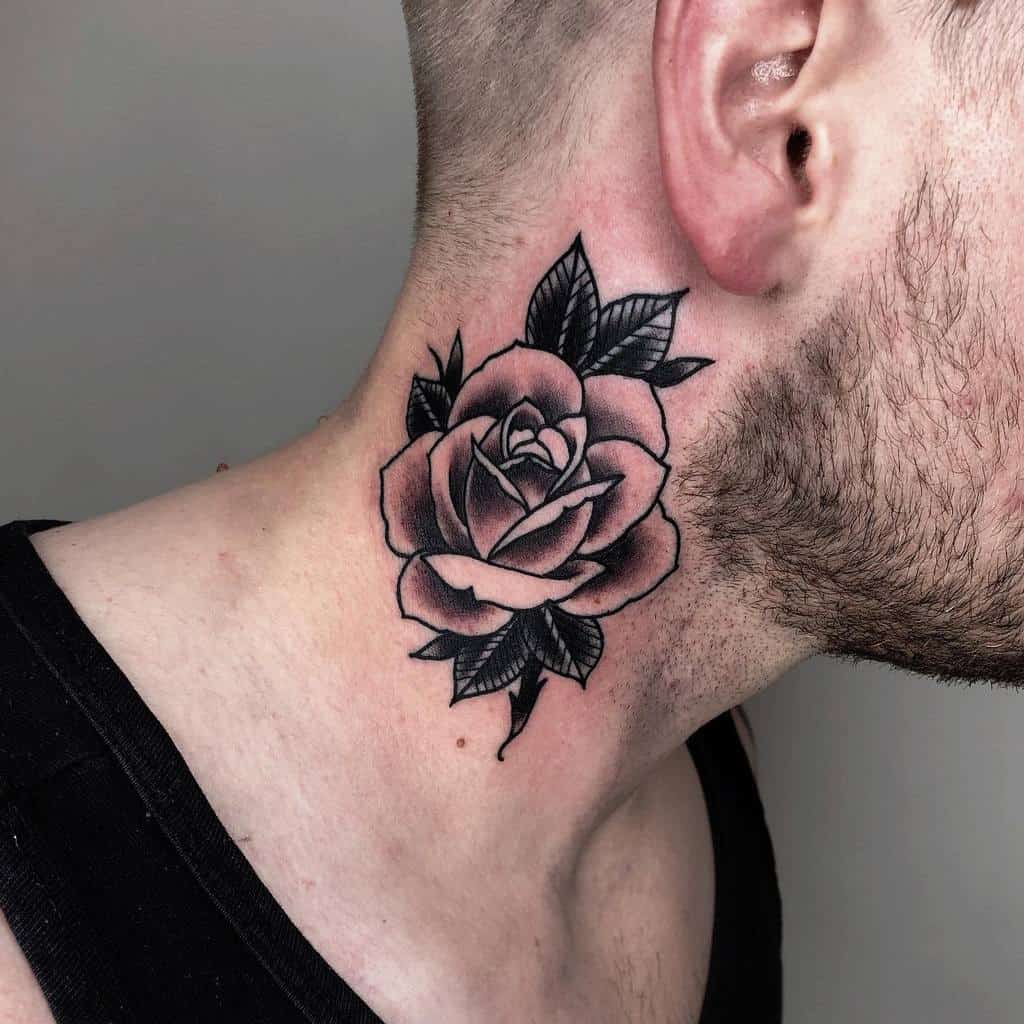 Rose Neck Tattoos Best Tattoo Ideas Gallery