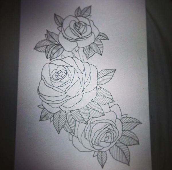 Rose Tattoo Drawing Designs At Paintingvalley Com Explore Collection