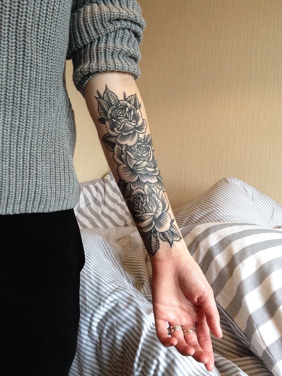 Rose Tattoo Forearm Sleeve