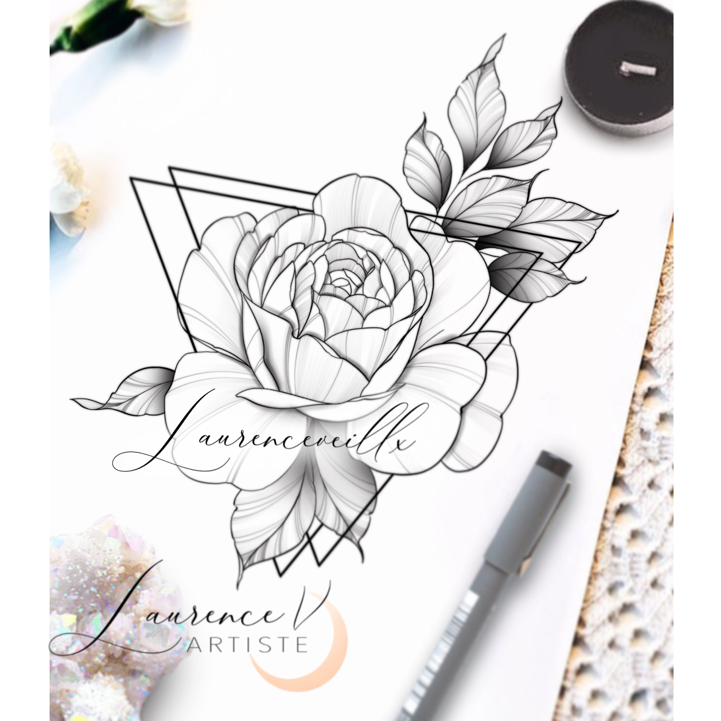 7 Stunning Rose Triangle Tattoo Designs for Inspiration