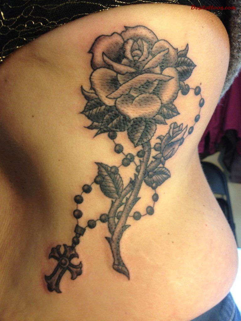 Roses Rosary Tattoo Cover Up Rosary Tattoo Tattoos For Women Cover