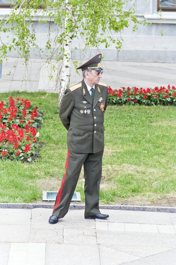 Russian General On Celebration At The Parade On Annual Victory D