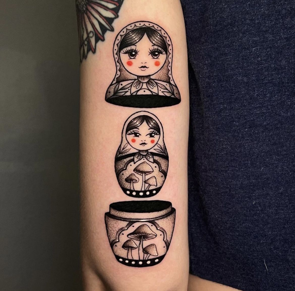 Russian Nesting Doll Tattoo Designs-11