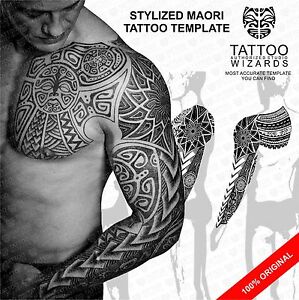 Sacred Maori Polynesian Warrior Of Fury Tattoo Stencil Template Ebay