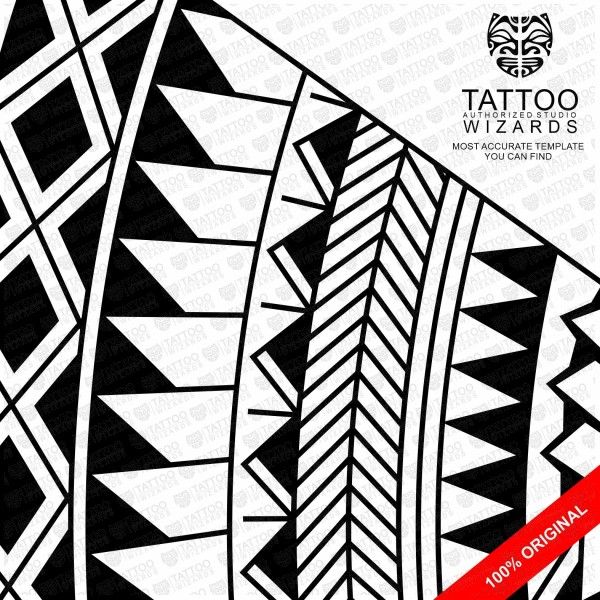 Samoan Sun Warrior V3 Tattoo Stencil Template Design Tattoo Wizards