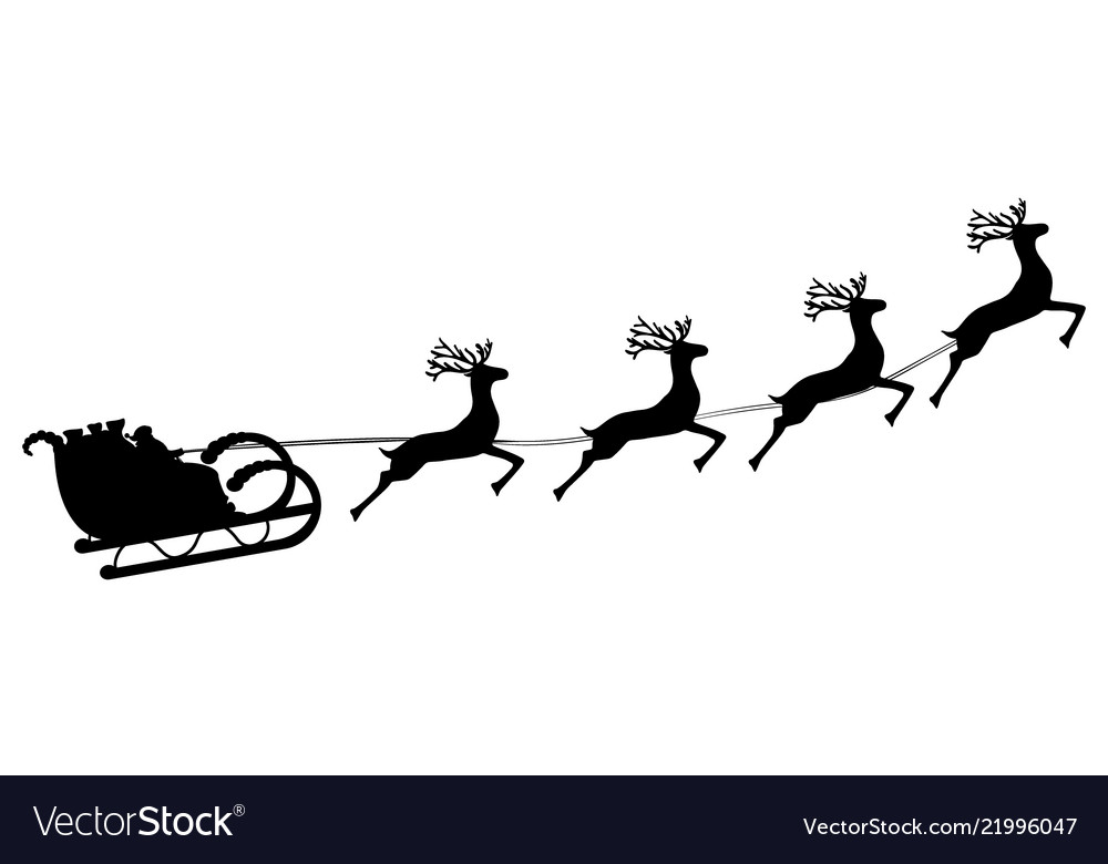 Santa Claus Rides Sleigh Harness On Stock Vector Royalty Free