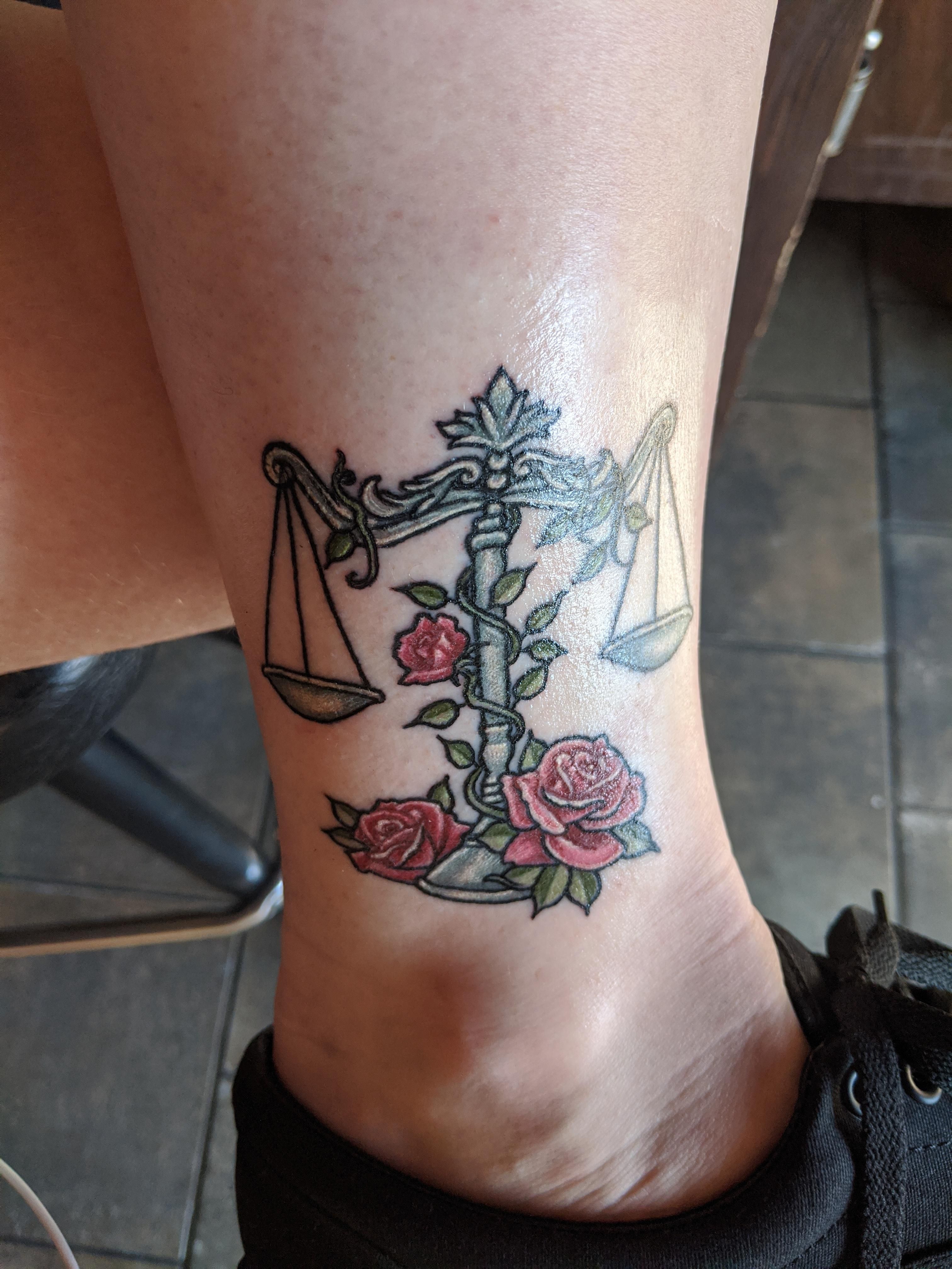 Scales Of Justice Done By Justin Forgea At Mockingbird Tattoo Co In