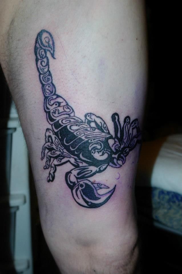 Scorpion Tattoo On Husbands Leg My 3Rd Tattoo Tattoos Becoming A