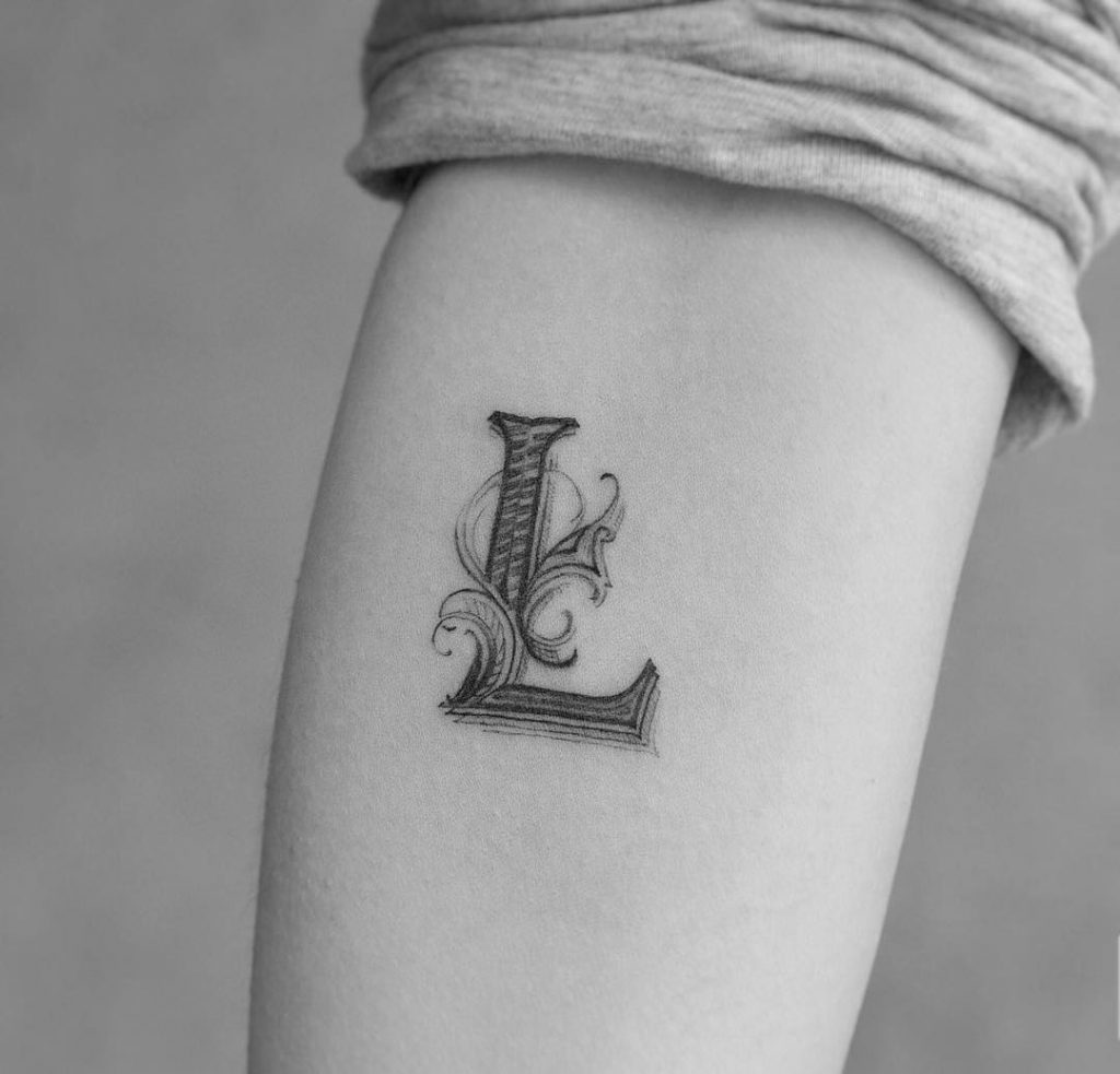 Script Letter L Tattoo Designs