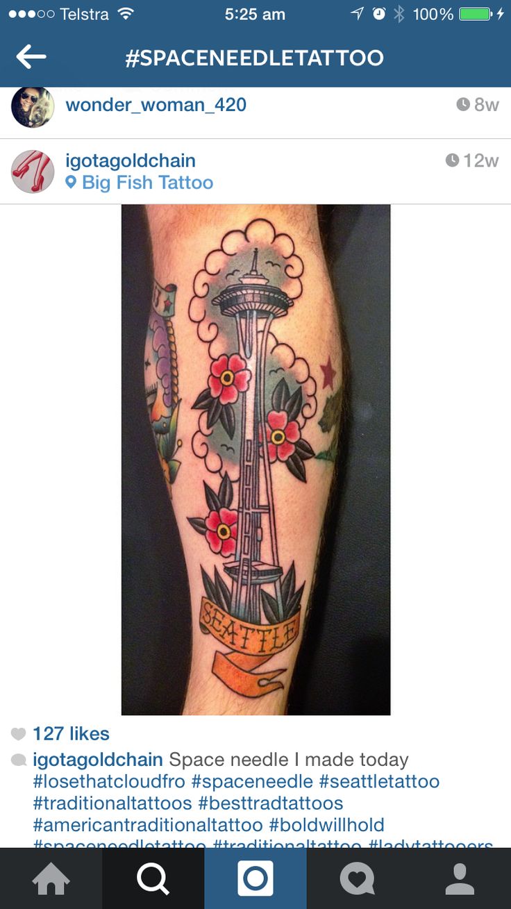 Seattle Space Needle Tattoo