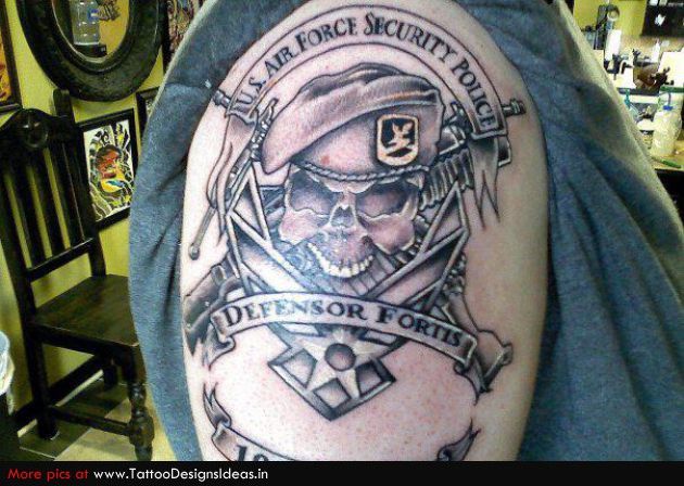 Security Forces Tattoo Designs